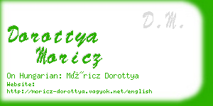 dorottya moricz business card